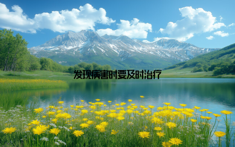 发现病害时要及时治疗