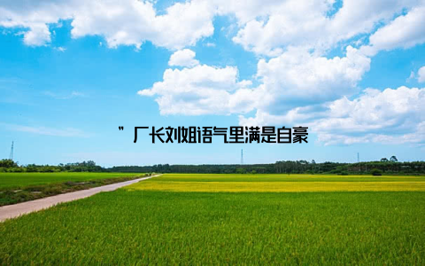 ”厂长刘姐语气里满是自豪