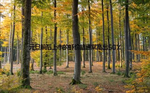 元旦前后上市的虾价格通常高出50%