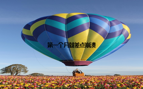 第一个月就差点崩溃