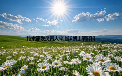 技术研发负责人李海洋博士解释说