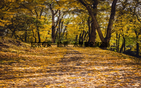 后来专家一检测, 水里重金属超标