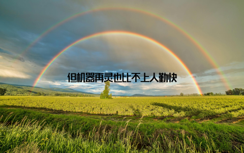 但机器再灵也比不上人勤快