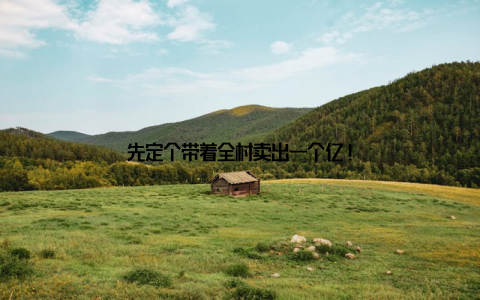 先定个带着全村卖出一个亿!